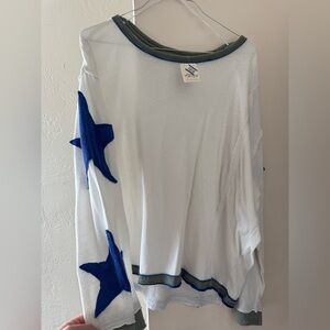 We The Free White and Gray Long Sleeve Shirt